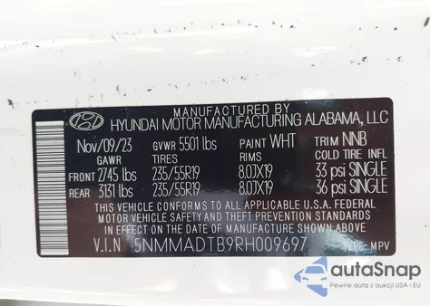 2024 Genesis Gv70 2.5T Awd from USA, damaged, VIN 5NMMADTB9RH009697